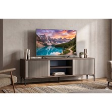 By Cino BYCİNO Milano 180 cm 2 Kapaklı Raflı Lambiri Modelli Modern Tasarım Tv Ünitesi