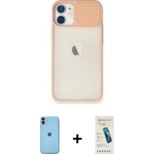 Pileli Store Pilelistore™ iPhone 11 Kılıf Vadi Çizgi - Şeffaf Pasifik Cam Ekran Koruyucu + Neon Fosforlu Kamera Lens - Tu