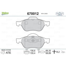 Valeo Depomix Fren Balatasi Ön Mgn Ii Scenic 15 Dci/1.6 16V 03-