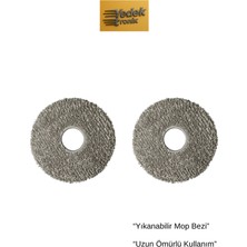 Roborock Q Revo / Q Revo S / Q Revo L / Q Revo C Uyumlu 2’li Mop Bezi – Mikrofiber Paspas Seti | Robot Süpürge Yedek Parça