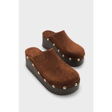 Capone Outfitters Marlane Dolgu Topuklu Kapalı Burunlu Kadın Sabo Terlik