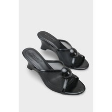 Capone Outfitters Rachele Feta Dolgu Topuklu Fileli Şık Kadın Terlik