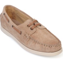 Capone Outfitters Stephie Hakiki Deri Süet Kadın Loafer Tekne Ayakkabısı