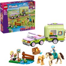 LEGO Friends At ve Tay Römorku 42695 – 7 Yaş ve Üzeri Çocuklar Için Mini Bebek ve Hayvanlar Içeren Oyuncak Yapım Seti (279 Parça)