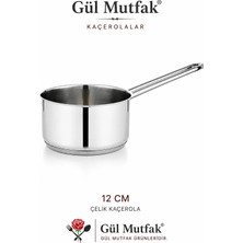Gül Mutfak Kaçerola Sütlük ve Sosluk Paslanmaz Çelik 12 cm
