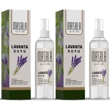 Masala 2 Adet Saf Lavanta Suyu 125 ML%100 Doğal Yağlı Hidrosol - Tonik Lavender Floral Water Hydrosol Tonic