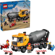 LEGO City Beton Mikseri 60478 - 7 Yaş ve Üzeri Çocuklar Için Minifigür Içeren Yaratıcı Oyuncak Araba Yapım Seti (371 Parça)