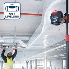 Professional Gll 3-80 C Çizgi Lazer (30M Çalışma Alanı [alıcı ile 120M], 4 x Aa Pil, Ip 54 Toza Karşı Koruma Sistemi, Kırmızı Lazer, Aa1 Pil Adaptörü, Bt 150, Taşıma Çantası)