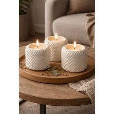 Deren Hasır Beton 2 Li Set Mum