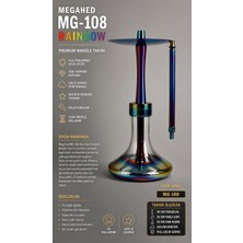 Megahed MG-108 Rainbow Full Çelik Premium Nargile – Paslanmaz Çelik Gövde