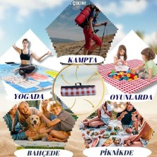 Plaj Havlusu, Piknik Örtüsü, Plaj Matı, Çantalı Plaj Hasırı,kamp Battaniyesi, Kamp Matı, Katlanabilir, Hafif, Su Geçirmez, Kum Geçirmez (Bisiklet-Sahil Yolu)