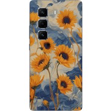 TechTree Infinix Hot 50 Pro Plus+ Uyumlu Yıldızlı Ayçiçekleri Baskılı Silikon Kılıf