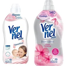 Vernel Seti | Max Taze Sensitive Alerjik Ciltler Için Boya Içermeyen 60 Yıkama X1 + Max 1320 ml 55 Yıkama Çiçek Ferahlığı X1