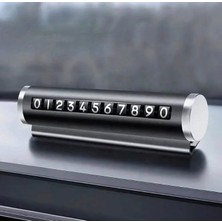 Araç Numaratör - Çevirmeli Dayanıklı Metal Kasa Telefon Numarası Torpido Üstü Araba Telefon Numaralık Oto Aksesuar