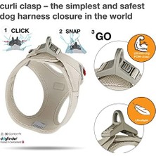 Curli Vest Harness Clasp Air-Mesh Light-Tan 3xs