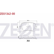 Otoco Volkswagen Tiguan (5n_) 1.4 Tsı 2007-2016 / Tiguan (5n_) 2.0 Tdı 2007-2016 Arka Fren Balatası