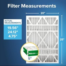 20X25X5 Hava Filtresi Mpr 700 Merv 8, Toz, Polen ve Evcil Hayvan Kepçesi, 2'li Paket, Lennox ve Cihazlarına Uyar (Tam Boyutlar 19,56 x 24,13 x 4,75)