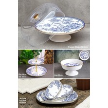 Pinkev Butterfly 6 Parça Meyvelikli Seramik Pasta Sunum Tabağı Seti - KUP108S