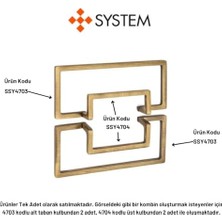 96 mm Antik Rengi Modern Kulp Tek Adet Yarım