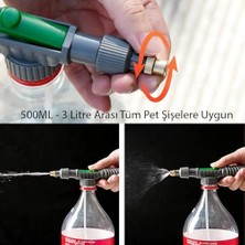 El Tipi Basınçlı Püskürtücü, Tüm Standart Pet Şişelere Uyumlu, Ayarlanabilir Nozullu Manuel Hava Pompası, Yüksek Basınçlı Bahçe, Çim ve Bitki Sulama Spreyi, 29 x 6 cm