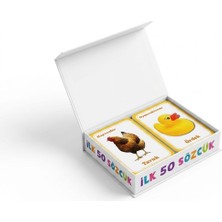 The Monarch Co Ilk 50 Sözcük Eğitici Bebek Zeka Kartları - Gerçek Görselli Konuşma Destekleyici Flashcard Seti
