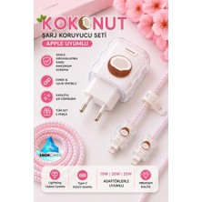3gen Case Kablo Adaptör Koruyucu Şarj Kılıfı Kablo Örme Aparatlı Toparlayıcı iPhone 18W/20W/25W Uyumlu 5 Parça Desen1