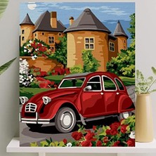 Hobi Sanat Sayılarla Boyama Tuval Seti Fırça Boya Dahil (Çıtalı) 40X50 cm -