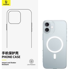 Baseus Crystal Series Manyetik iPhone 16 Uyumlu Telefon Kılıfı - Şeffaf