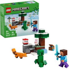 LEGO Minecraft Steve’in Tayga Macerası 21583 - 6 Yaş ve Üzeri Çocuklar Için Yaratıcı Oyuncak Yapım Seti (79 Parça)