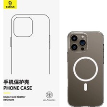 Baseus Crystal Series Manyetik iPhone 16 Pro Max Uyumlu Telefon Kılıfı - Şeffaf