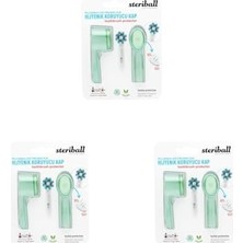 Sterıball Şarjlı ve Pilli Diş Fırçaları Için Hijyenik Diş Fırçası Koruma Kabı-2'li Yeşil x 2 (3 Paketi)