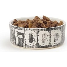 Petrageous Taş Köpek Mama Kabı, 480ML Kapasite, 13,5 cm Çap, Küçük-Orta Köpekler Için, Gri (3 Paketi)