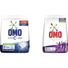 Oxygen Toz Çamaşır Deterjanı Beyazlar Için, 4.5 kg (1) Omo Fresh Toz Çamaşır Deterjanı Renkliler 3 kg 20 Yıkama(1)