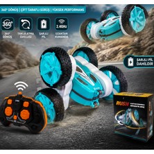 LRS Store Şarjlı Takla Atan Uzaktan Kumandalı Araba 360° Akrobatik Rc Araba LED Işıklı Çift Taraflı Sürüş