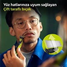 Oneblade Yüz Için Hibrit Tıraş Makinesi, Sakal Şekillendirici, Islak/kuru Kullanım, 5’i 1 Arada Ayarlanabilir Tarak,çift Taraflı Bıçak, 45 Dakika Kablosuz Performans, QP2724/20