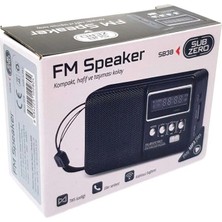 Bluetooth Fm Kablosuz Hoparlör, Usb-Tf Kart-Aux Girişli, Tws Destekli, Taşınabilir Mini Radyo SB38 (Siyah)