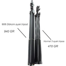 Kamera Işık Ayağı Döküm Demir 940GR Fotoğraf Makinesi Paraflaş Kamera 70 CM-210 cm Açılabilir Katlanabilir Yayıncı Vlog Youtuber Işık Ayağı TR8806