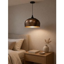 Modern Sarkıt Avize, Metal Dome Pendant Lamp, Rustik Bakır Görünümlü Tavan Aydınlatması, Mutfak Ada & Salon Için Minimal Endüstriyel Avize