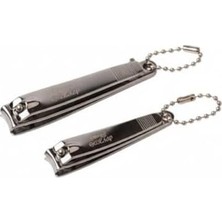 2’li Paslanmaz Çelik Tırnak Makası Seti, Anahtarlıklı Mini ve Standart Boy, Keskin ve Dayanıklı Tırnak Kesici, Ev ve Seyahat Kullanımı Için