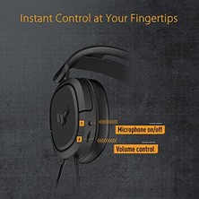 Asus Tuf Gaming H1 7.1 Surround 3.5mm Kablolu Siyah Gaming (Oyuncu) Kulaklık
