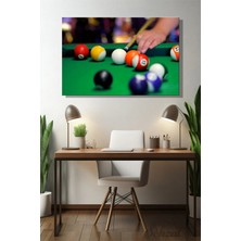 Şehzat Yatay Tekli Kanvas Duvar Tablosu Modern Salon Yatak Odası Ofis Bilardo Topu Hobi Oyun Aktivite