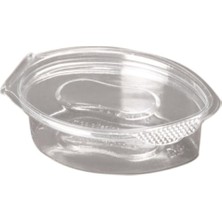 Pet Kapaklı Sos Kabı 20 cc 100 Adet 5,5 x 4 cm Şeffaf Plastik Malzeme