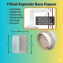 Yapı Filtreli Baca Klapesi - Aspiratör Davlumbaz Koku Önleyici - Bacadan Gelen Haşerelere Son