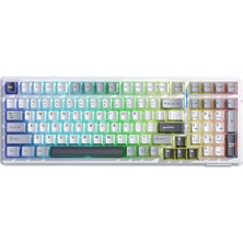 Aula F99 3 Modlu Rgb Hot Swap Mekanik Linear Graywood V3 Switch Kablosuz Makrolu Klavye Gri
