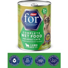 Flexi For Kuzu Etli Yetişkin Kedi Yaş Mama 400 gr – Kuzu Etli Tam ve Dengeli Kedi Konservesi