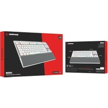 Beru Beyaz 2.4g + Bt Rgb Red Swıtch Mekanik Gaming Oyuncu Klavye Slim Low Profile Tkl