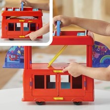 2'si 1 Arada Parti Otobüsü Oyun Seti, 3 Figür ve 13 Aksesuar Parçalı, Okul Öncesi Oyuncaklar, Kız ve Erkek Çocuklar Için 3 ve Üzeri