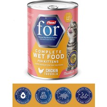 Flexi For Tavuklu Yavru Kedi Konservesi Yaş Mama 400 gr – Tavuk Etli, Vitamin ve Mineralli Tam Besleyici Yavru Kedi Maması