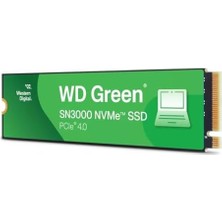 Digital Green SN3000 Nvme 1 Tb (5.000 Mb/sn'ye Kadar Okuma 4.000 Mb/sn'ye Kadar Yazma) - WDS100T4G0E