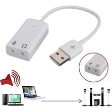Harici Kablolu 7.1 USB Ses Kartı 3.5mm Mikrofon Çevirici Dönüştürücü Adaptö